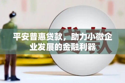 盐池平安普惠贷款，助力小微企业发展的金融利器