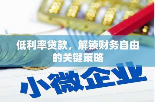 盐池低利率贷款，解锁财务自由的关键策略
