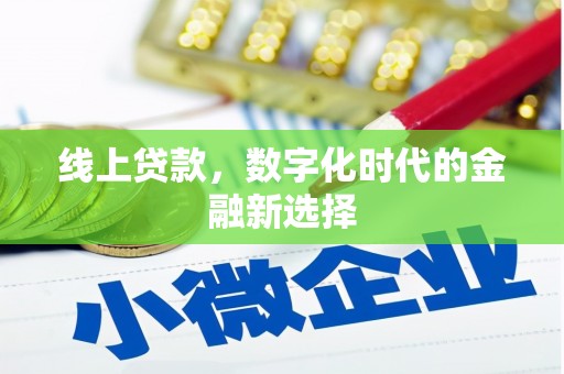 盐池线上贷款，数字化时代的金融新选择