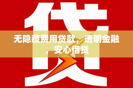 盐池无隐藏费用贷款，透明金融，安心借贷