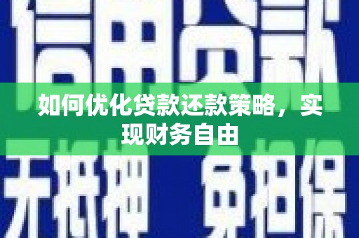 盐池如何优化贷款还款策略，实现财务自由