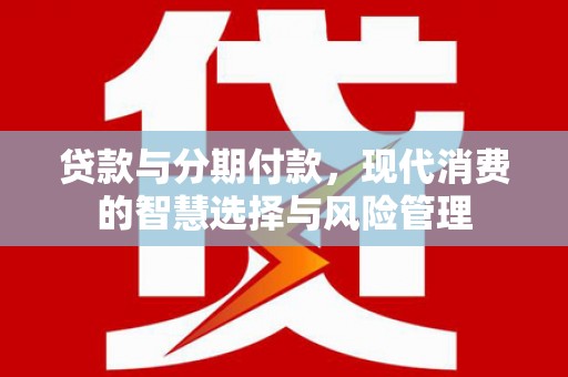 盐池贷款与分期付款，现代消费的智慧选择与风险管理