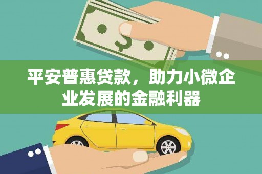 盐池平安普惠贷款，助力小微企业发展的金融利器